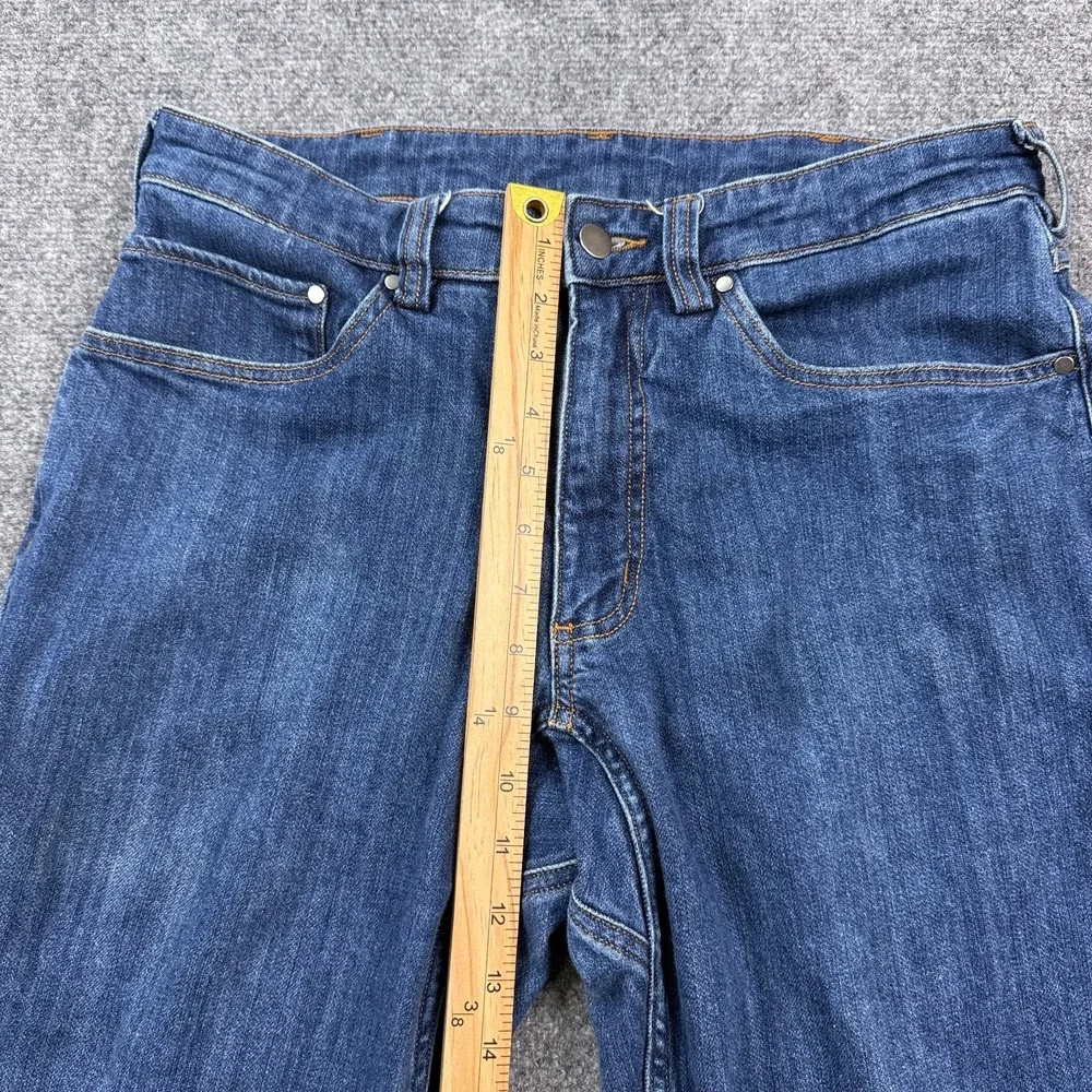 40 Grit Duluth Trading Mens Jeans 32x30 Relaxed Fit Straight Medium Wash Stretch